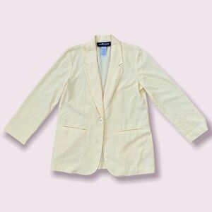 Sag Harbor vintage lightweight lemon yellow blazer